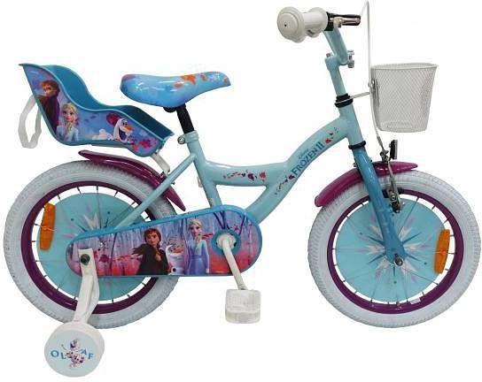 Disney Meisjesfiets Frozen 16 Inch 25, 4 Cm Meisjes Terugtraprem Blauw