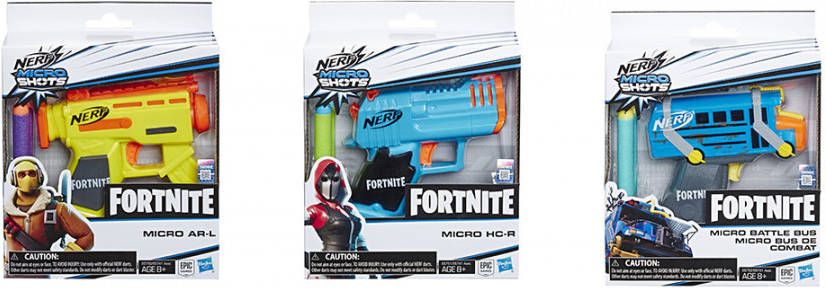 NERF Fortnite Ar l Microshots Blaster 13 Cm Geel
