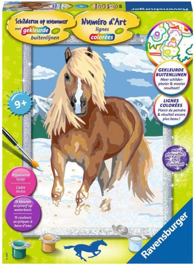 Ravensburger Schilderen Op Nummer Paard In De Sneeuw
