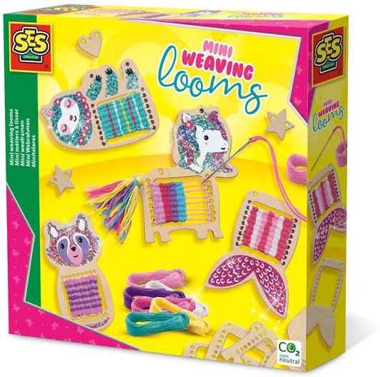 SpellenRijk Ses Creative Mini weeframen Junior Hout 12 delig