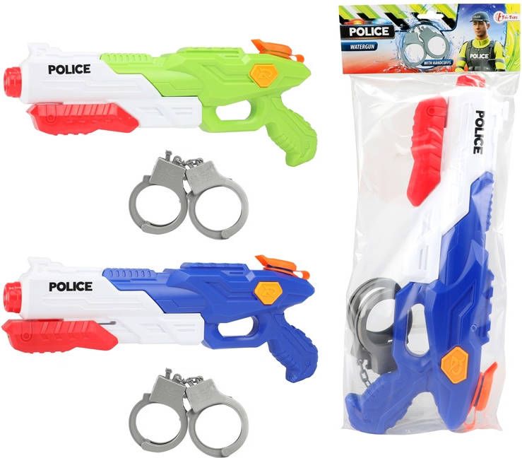 Toi-Toys Toi toys Waterpistool Politie 40 Cm Junior Blauw/wit 2 delig