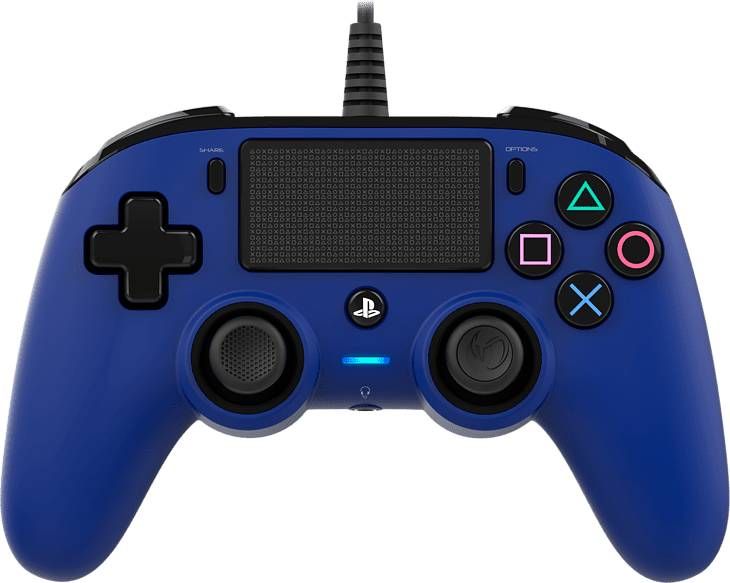 Nacon PlayStation 4 official wired compact controller blauw