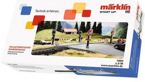 Märklin Modelspoorbaan overgang start up volautomatische eendelige spoorwegovergang 74924 Gemaakt in Europa