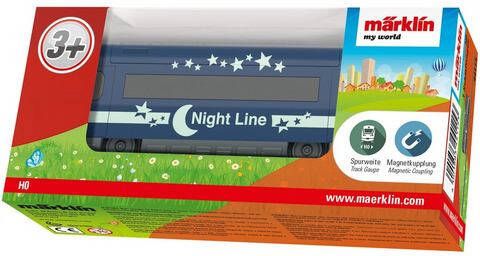 Märklin Passagierswagon my world slaapwagen Night Line 44115 Print licht op in het donker, Made in Europe