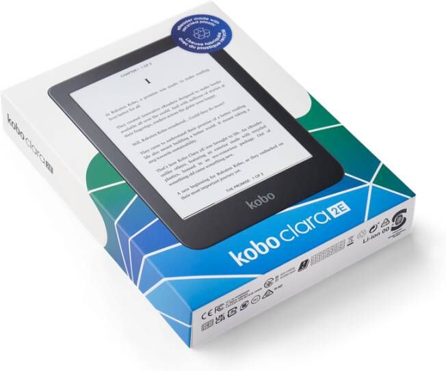 Kobo Clara 2e Blauw 6 Inch 16 Gb(ongeveer 12.000 E books)Spatwaterbestendig