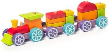 CUBIKA TOYS Houten Speelgoed Regenboog Express Trein LP 3