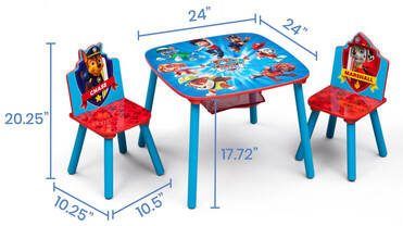 DELTA CHILDREN Paw Patrol opberg tafel en stoel set