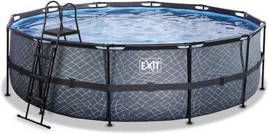 EXIT TOYS EXIT Frame Pool ø, 488x122cm(12v Filterpomp) Grijs