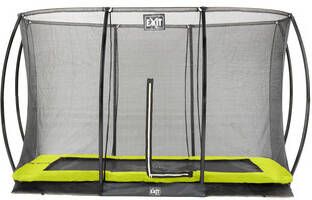 EXIT Toys Exit Silhouette Verlaagde Trampoline Met Veiligheidsnet Rechthoekig 214 X 305 Cm Limegroen
