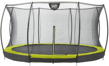 EXIT Toys Exit Silhouette Verlaagde Trampoline Met Veiligheidsnet Rond 366 Cm Lime