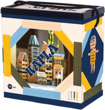 KAPLA Bouwstenen doos van 120, lichtblauw/geel/groen