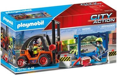 PLAYMOBIL ®, City Action Vorkheftruck met lading 70772