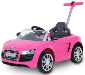 Rollplay duwauto met zonnescherm Audi roze