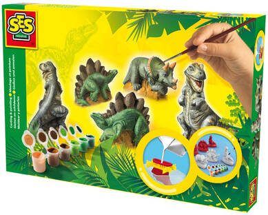 SES gipsgieten en schilderen dino`s 014