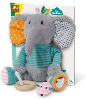 SES Knuffelolifant Olfi Junior 24 Cm Pluche Grijs