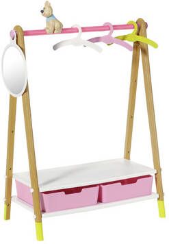 Baby Born Poppenmeubelen Garderobestang met decoratieve hond en spiegel