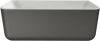 Xenz Guido halfvrijstaand Solid Surface bad 160x71cm Bicolor wit/grafiet online kopen