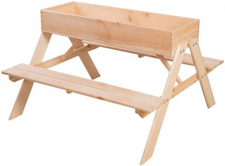 Esschert Design Picknicktafel en zandbak voor kinderen 2 in 1