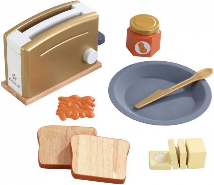 KidKraft houten speelgoed toasterset Modern Metallics