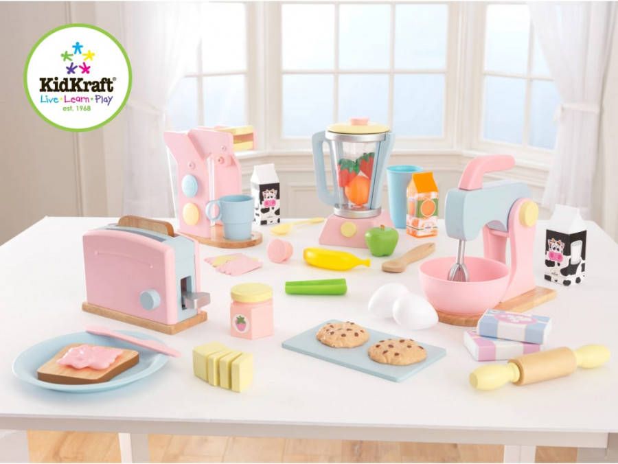 KidKraft ® Kinder toaster Toasterset(11 dlg.)met beweegbare toastergreep(set, 11 delig )