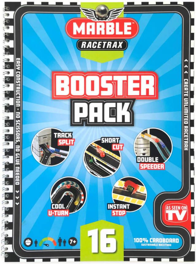 Marble Racetrax Knikkerbaan Boosterpack Basic Set 16 Sheets 3m