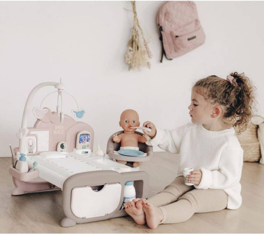 Smoby Baby Nurse Cocoon Poppen speelkamer 3 in 1 met pop