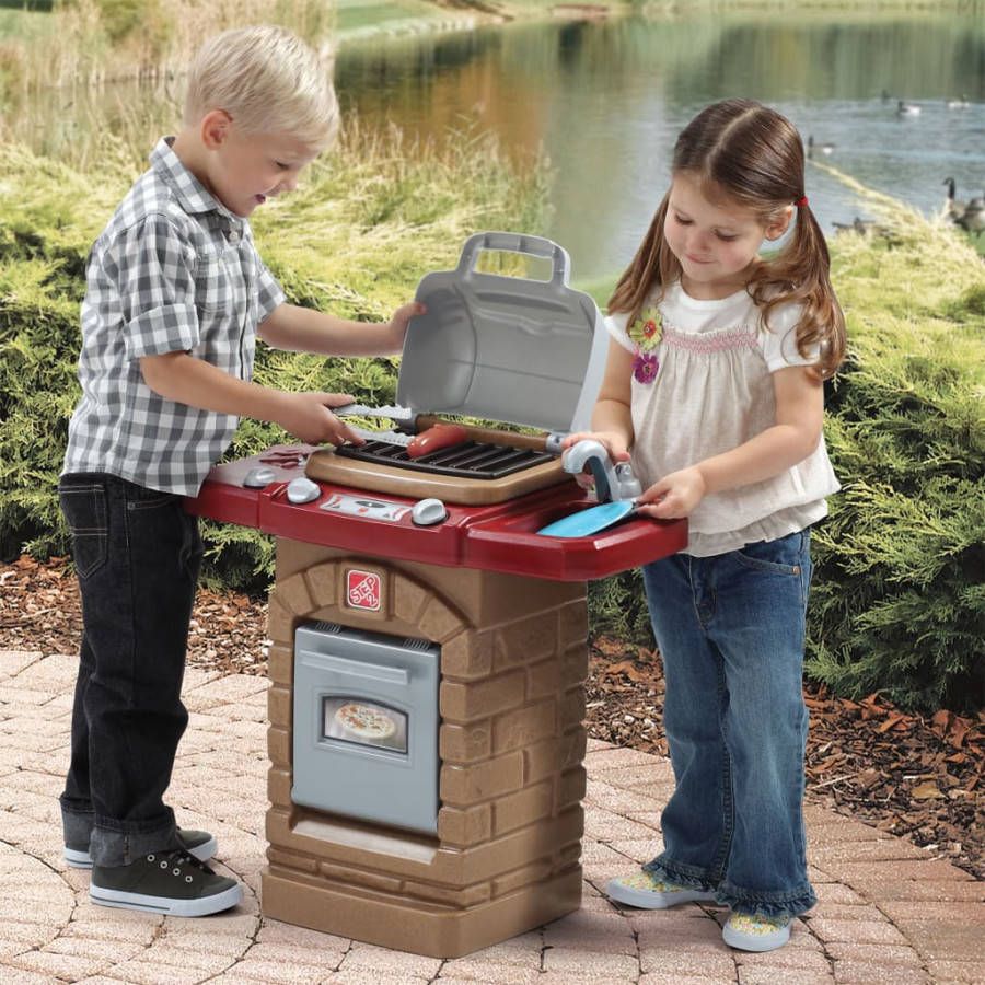 Step2 Cozy Fxin Fun Speelgoed Bbq/Speelkeuken Voor Kinderen Speelkeukentje Van Plastic/Kunststof