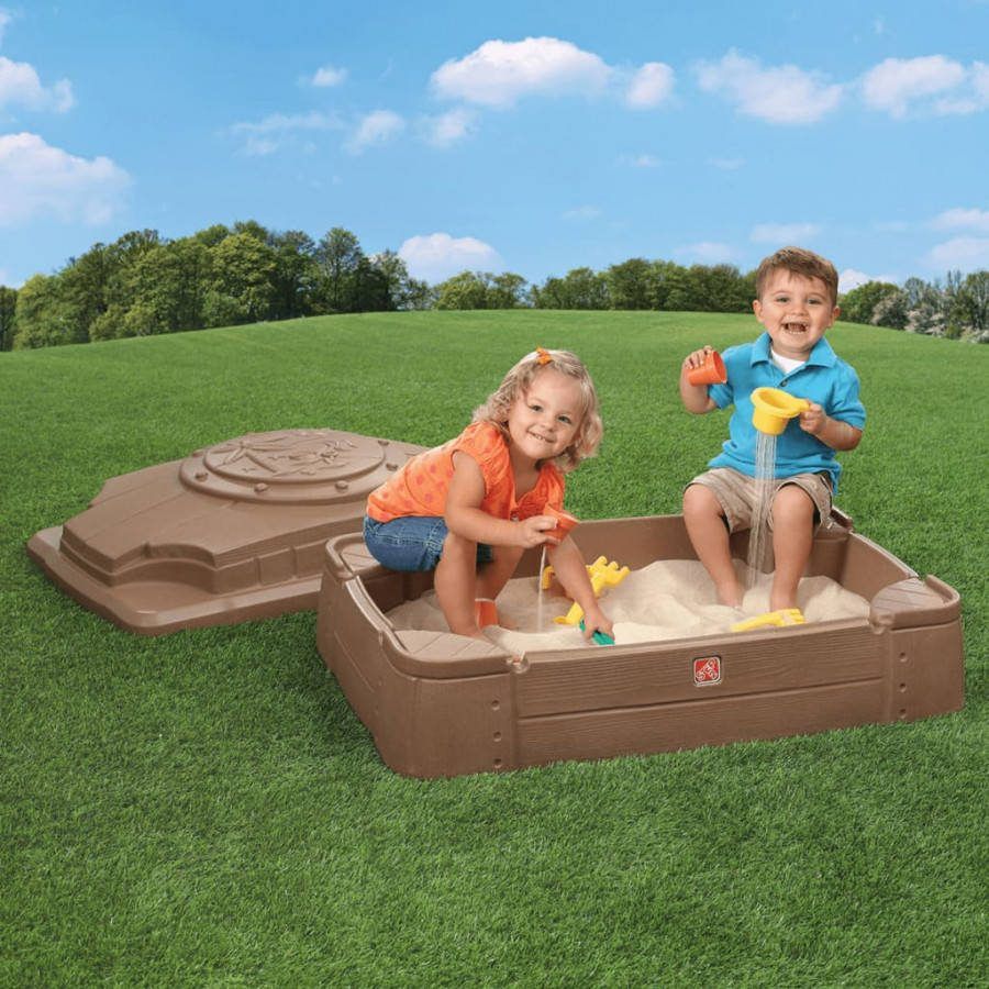 Step2 Play & Store Zandbak Met Deksel En Zithoekjes Zandbak Van Plastic/Kunststof Voor Kinderen
