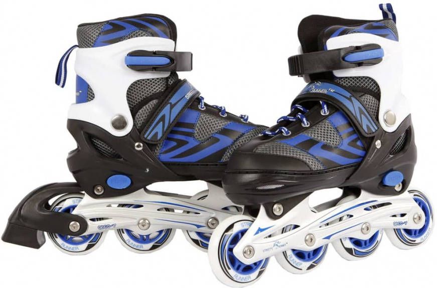Massamarkt Inline Skates Blauw/zwart Abec7 Alu Frame Verstelbaar 34