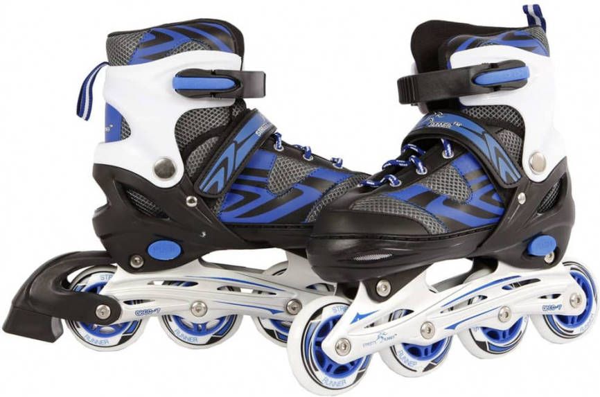 SinQel Van Manen Inlineskates Junior Aluminium Blauw/zwart