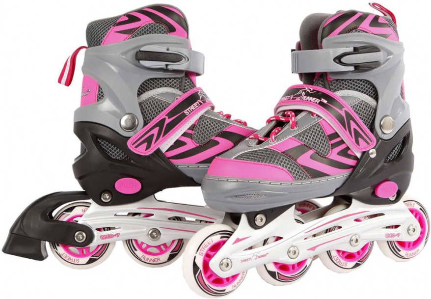 SinQel Street Runner Inlineskates Verstelbaar- 42 Roze/grijs