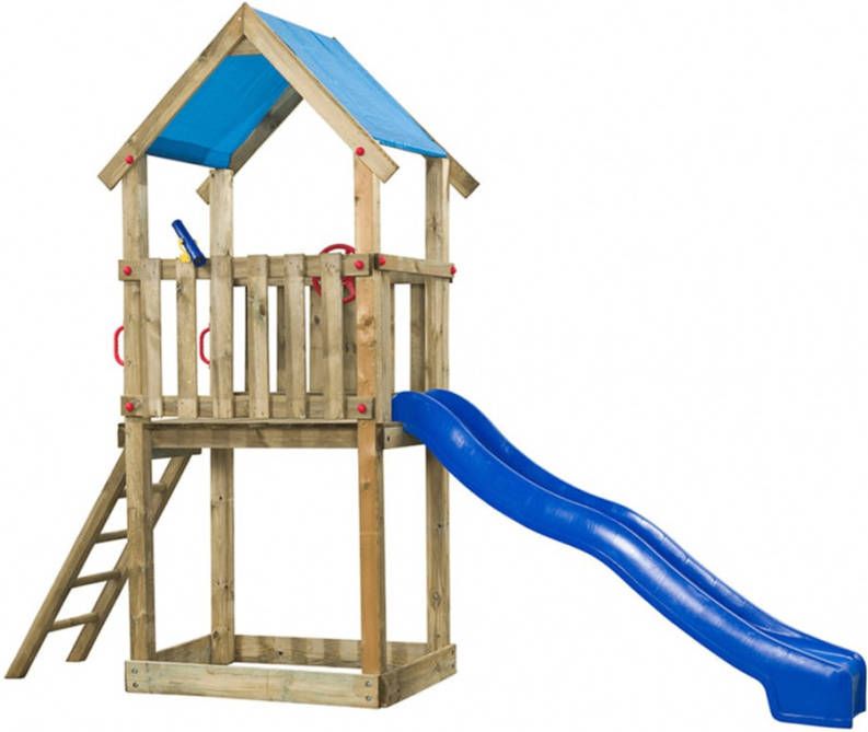 SwingKing speeltoren Lizzy met glijbaan blauw