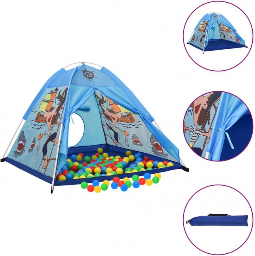 VIDAXL Kinderspeeltent 120x120x90 cm blauw