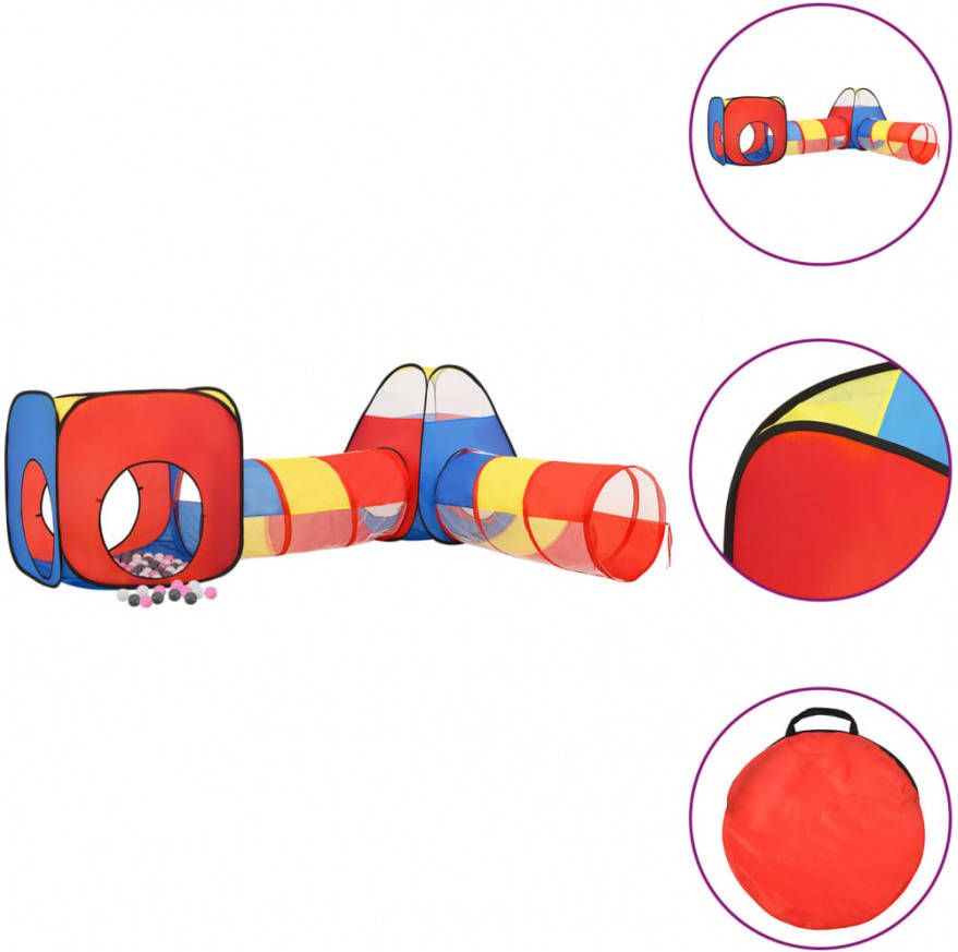 VIDAXL Kinderspeeltent met 250 ballen 190x264x90 cm meerkleurig
