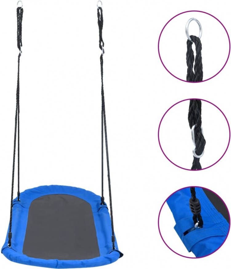 VIDAXL Nestschommel met vlaggetjes 165x70 cm