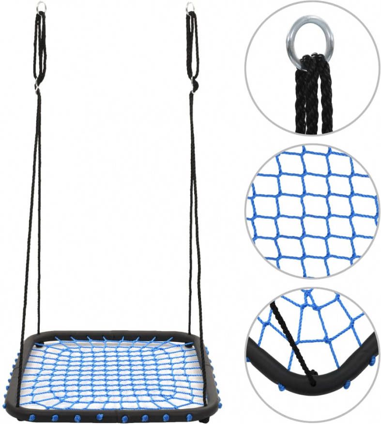 VIDAXL Schommel 200 kg 104x76 cm blauw