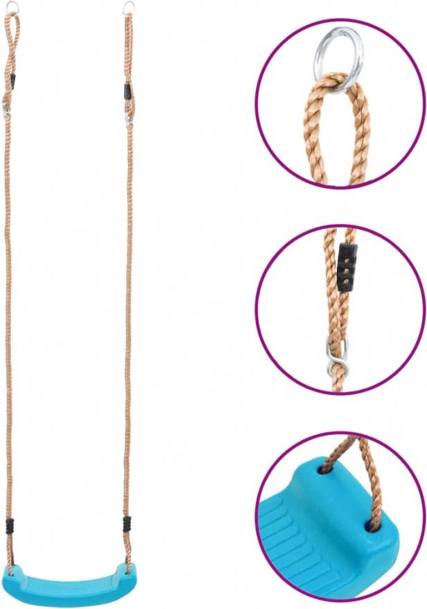 VIDAXL Schommelzitje voor kinderen lichtblauw