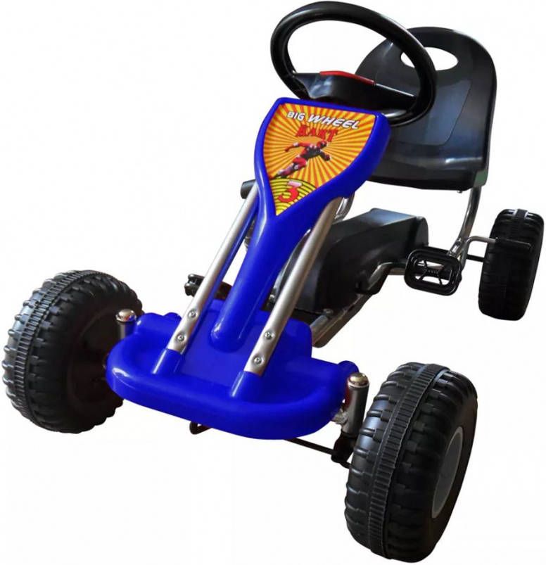 VIDAXL Skelter met pedalen blauw