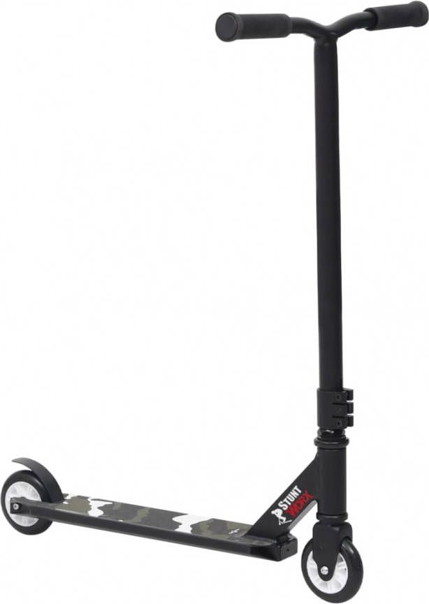 VIDAXL Stuntstep met aluminium stuur zwart