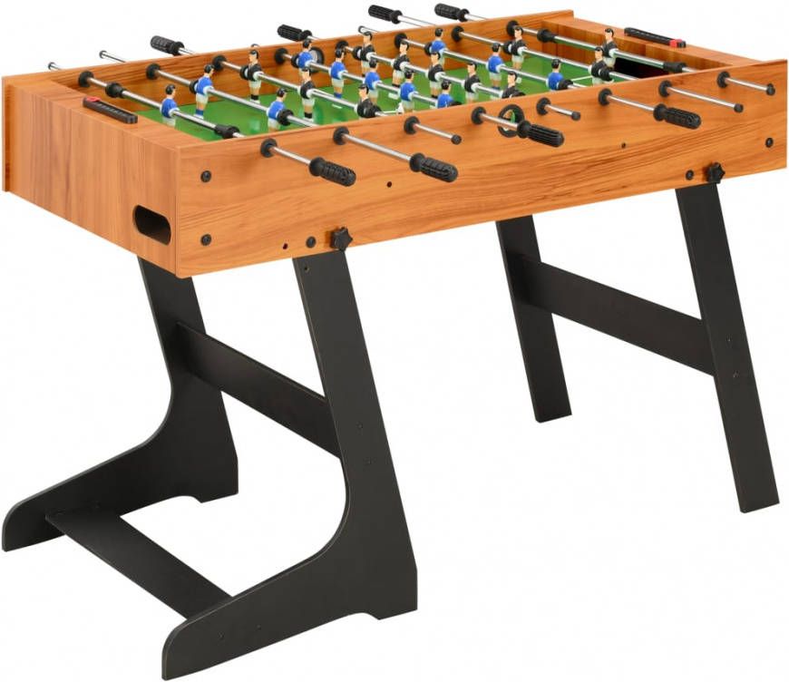 VIDAXL Voetbaltafel inklapbaar 121x61x80 cm lichtbruin