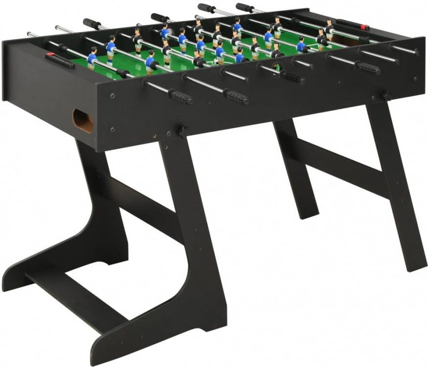 VIDAXL Voetbaltafel inklapbaar 121x61x80 cm zwart