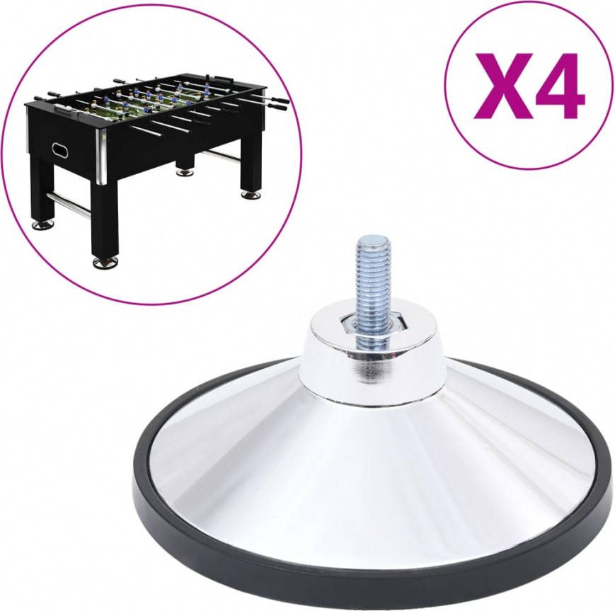VIDAXL Voetbaltafelpoten 4 st chroom
