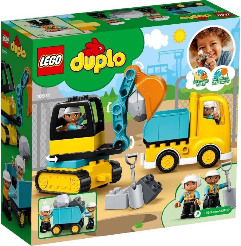 LEGO DUPLO Truck & Graafmachine met rupsbanden Constructiespeelgoed