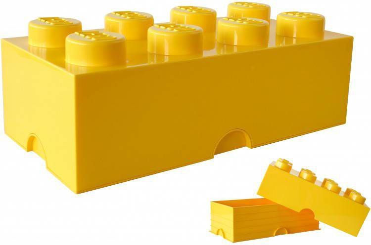 LEGO Opbergbox Brick 8 geel(4004 )