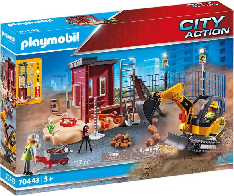 PLAYMOBIL City Action Mini graafmachine met bouwonderdeel