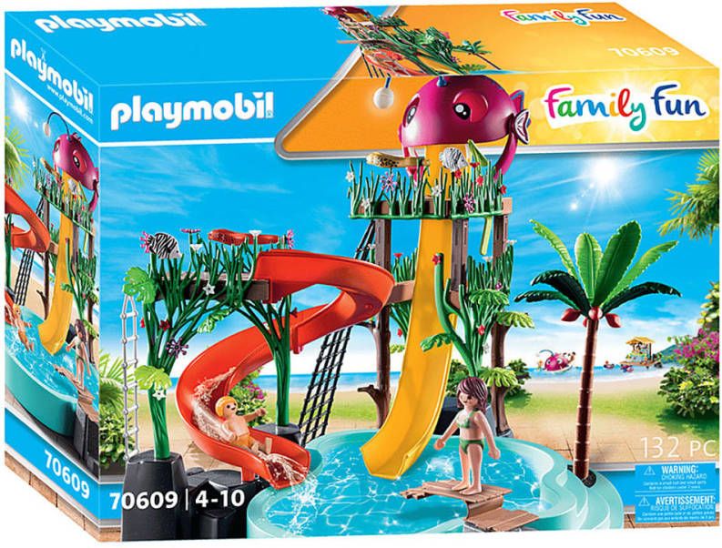 PLAYMOBIL Family Fun Waterpark met glijbanen Constructiespeelgoed