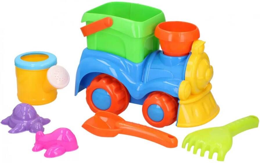 Eddy Toys Strandspeelset Trein 8 delig Zandbakspeelgoed