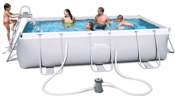 Bruynzeel Bestway zwembad Mistral set rechthoek 404 Leen Bakker