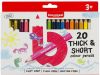 Bruynzeel Kids korte dikke kleurpotloden, set van 20 stuks in geassorteerde kleuren online kopen