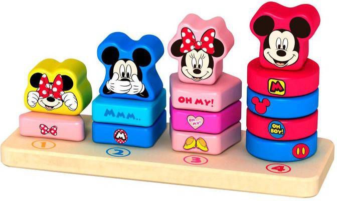 Disney Stapelspel Mickey Mouse 31, 5 X 25, 5 Cm Hout 15 delig